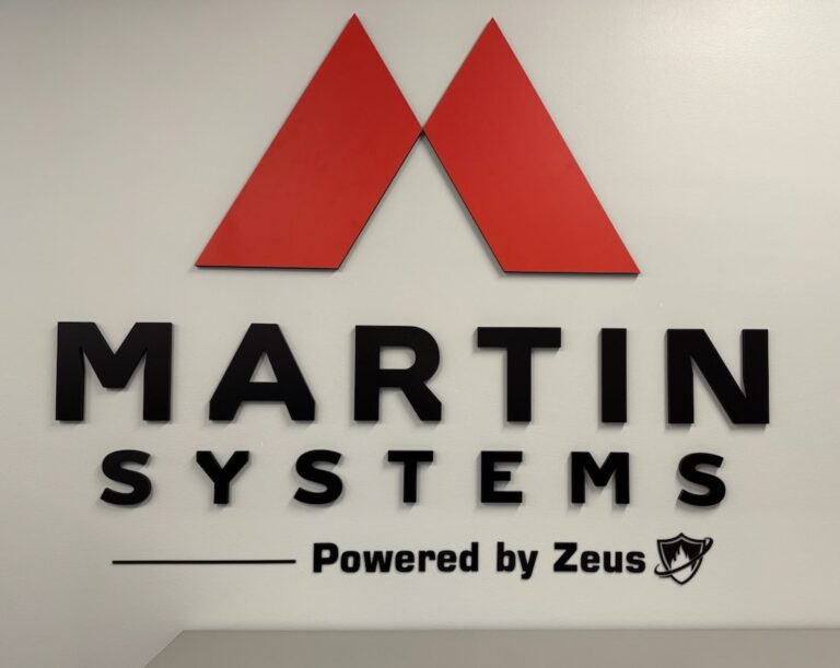 Martin Systems Interior Routed Logo Sign