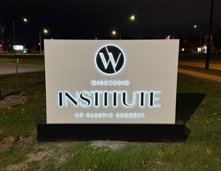 Illuminated monument sign for WIPS.