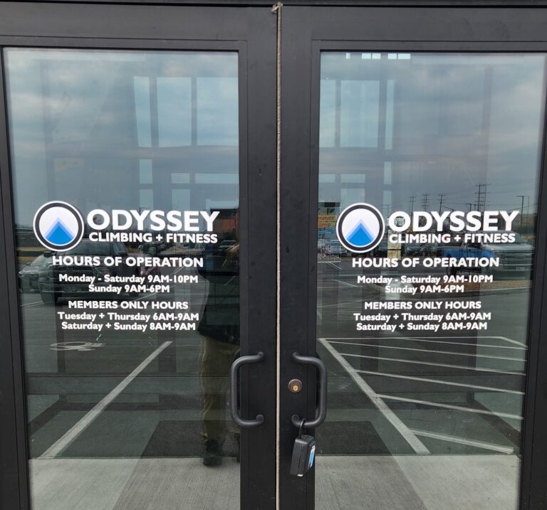 Business Name and Hours for your Exterior Doors